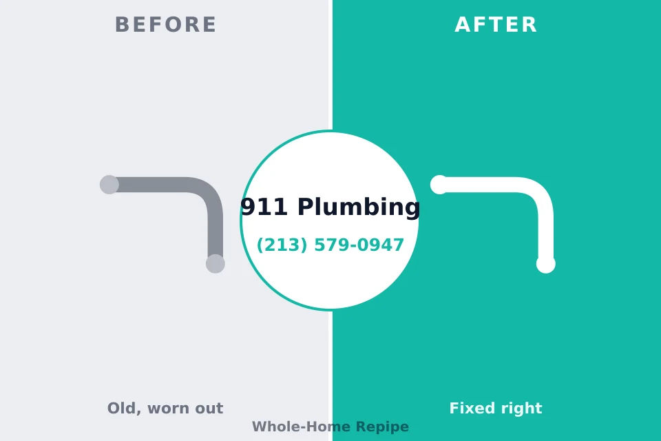 Before and after: plumbing company Gray, TN